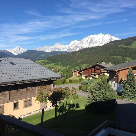 Appartement cosy et chaleureux à Megève avec vue sur le Mont Blanc Demi-Quartier Exterior foto