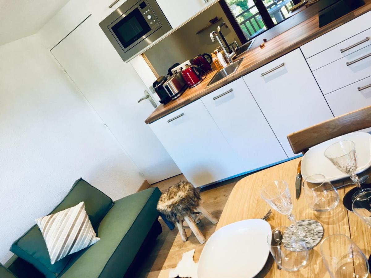 Appartement cosy et chaleureux à Megève avec vue sur le Mont Blanc Demi-Quartier Exterior foto