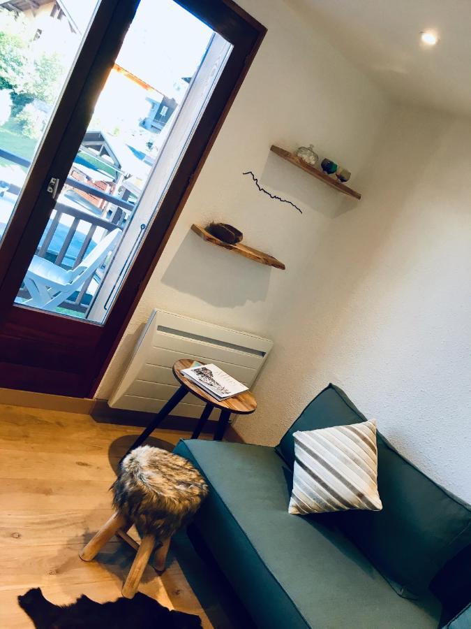 Appartement cosy et chaleureux à Megève avec vue sur le Mont Blanc Demi-Quartier Exterior foto